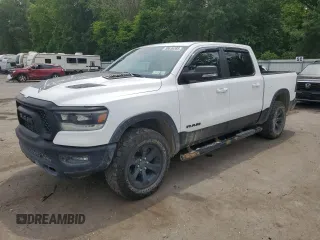 2021 Ram 1500 Rebel with VIN 1C6SRFLT5MN777040, listed as a Copart auction lot 58836385 with 46,463 mi miles and Salvage title. Bid and sale history available at DreamBid. Image 1.
