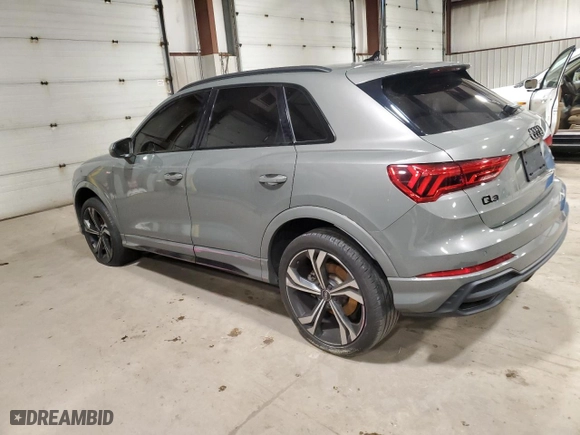 2023 Audi Q3 S line Premium Plus with VIN WA1EEDF36P1033390, listed as a Copart auction lot 41432395 with 41,677 mi miles and Salvage Title. Bid and sale history available at carsss.com. Image 2.