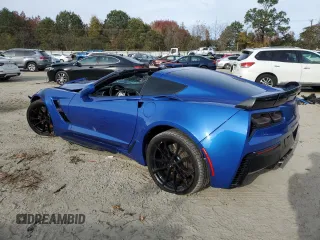 2019 Chevrolet Corvette Grand Sport 1LT with VIN 1G1YW2D73K5114299, listed as a Copart auction lot 82214464 with 56,131 mi miles and Salvage title. Bid and sale history available at DreamBid. Image 2.