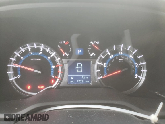 2018 Toyota 4Runner SR5 with VIN JTEZU5JR3J5187224, listed as a Copart auction lot 57596355 with 77,261 mi miles and Salvage title. Bid and sale history available at DreamBid. Image 9.