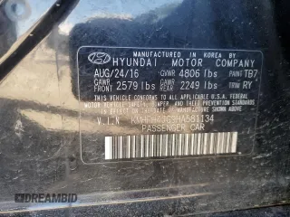 2017 Hyundai Azera Limited z VIN KMHFH4JG9HA581134, wystawiony jako Copart lot #49957615 z przebiegiem Nie podano mil oraz Szkoda całkowita • Salvage title. Historia ofert i sprzedaży dostępna na DreamBid. Obrazek 13.