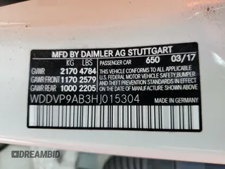 2017 Mercedes-Benz B with VIN WDDVP9AB3HJ015304, listed as a Copart auction lot 46744433 with Not Provided miles. Bid and sale history available at carsss.com. Image 13.