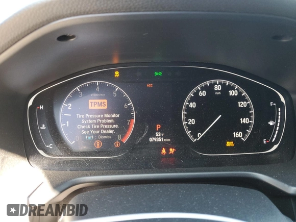 2019 Honda Accord Touring with VIN 1HGCV2F93KA032746, listed as a Copart auction lot 47617445 with 79,351 mi miles and Salvage title. Bid and sale history available at DreamBid. Image 9.
