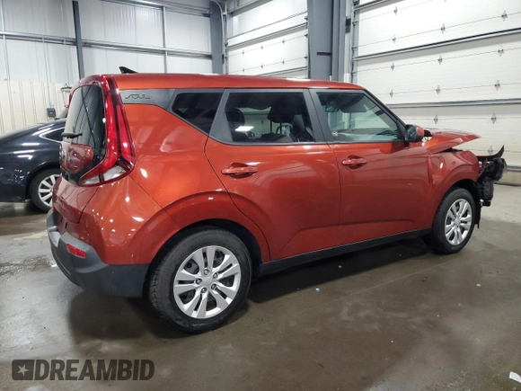 2021 Kia Soul S with VIN KNDJ23AU2M7759909, listed as a Copart auction lot 50730975 with 25,297 mi miles and Salvage Title. Bid and sale history available at DreamBid. Image 3.