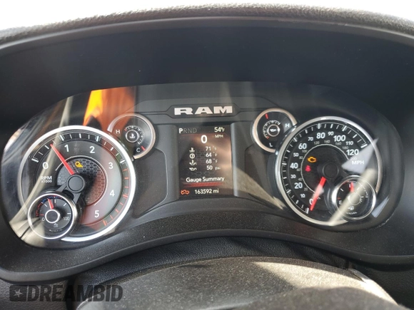 2020 Ram 2500 Tradesman with VIN 3C6UR5CL4LG206150, listed as a Copart auction lot 47637145 with 163,592 mi miles and Salvage Title. Bid and sale history available at carsss.com. Image 9.