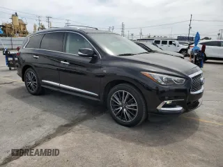 2016 Infiniti QX60 with VIN 5N1AL0MM5GC522443, listed as a Copart auction lot 56608225 with 173,181 mi miles and Salvage Title. Bid and sale history available at DreamBid. Image 4.