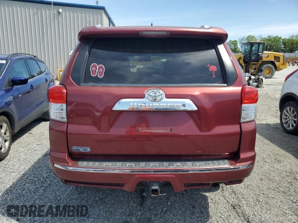 2012 Toyota 4Runner SR5 with VIN JTEZU5JRXC5041888, listed as a Copart auction lot 53674585 with 154,700 mi miles and Salvage title. Bid and sale history available at DreamBid. Image 6.