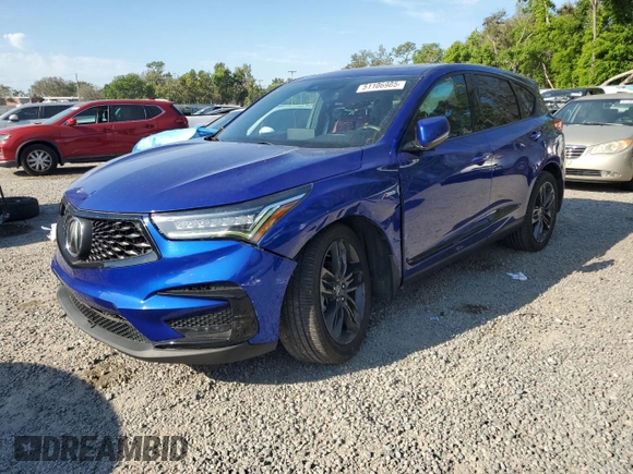 2019 Acura RDX w/A-Spec Pkg with VIN 5J8TC1H64KL004963, listed as a Copart auction lot 51106985 with 67,231 mi miles and Salvage title. Bid and sale history available at DreamBid. Image 1.