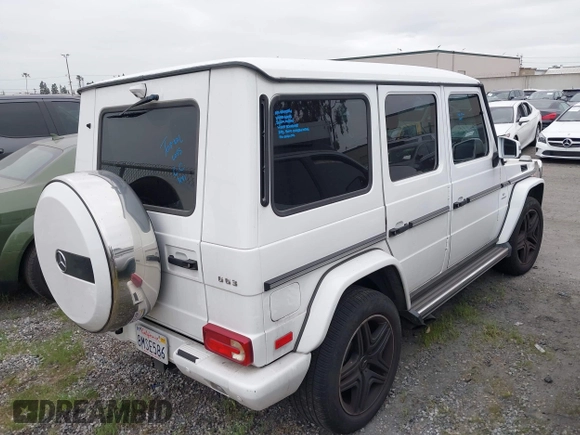 2017 Mercedes-Benz G-Class AMG G 63 with VIN WDCYC7DF1HX266156, listed as a IAAI auction lot 41943971 with 66,869 mi miles. Bid and sale history available at carsss.com. Image 4.