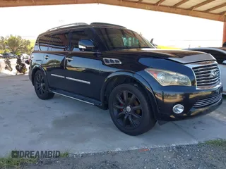2012 Infiniti QX56 7-passenger with VIN JN8AZ2NF7C9515777, listed as a IAAI auction lot 42807959 with 172,092 mi miles and . Bid and sale history available at DreamBid. Image 1.