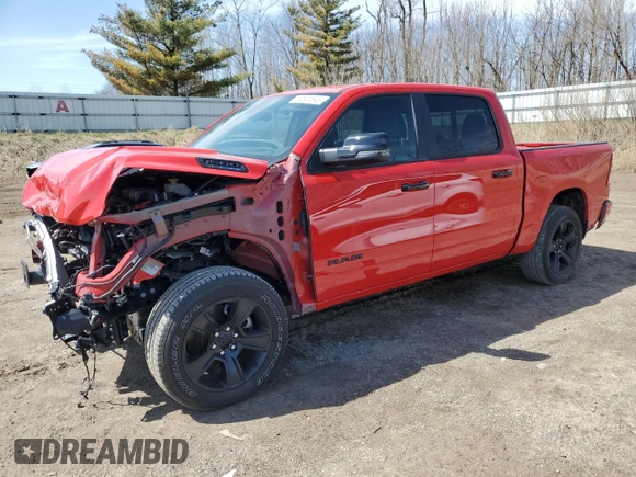 2024 Ram 1500 Big Horn z VIN 1C6SRFFT7RN195816, wystawiony jako Copart lot #52873845 z przebiegiem 10 090 mil mil oraz Szkoda całkowita • Salvage title. Historia ofert i sprzedaży dostępna na DreamBid. Obrazek 1.