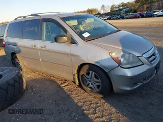 2005 Honda Odyssey EX-L with VIN 5FNRL38645B017966, listed as a IAAI auction lot 41763207 with Not provided miles and . Bid and sale history available at DreamBid. Image 1.