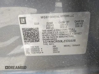 2020 Cadillac XT5 Premium Luxury FWD with VIN 1GYKNCRS3LZ131028, listed as a IAAI auction lot 42232140 with Not provided miles and . Bid and sale history available at DreamBid. Image 9.