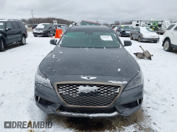 2019 Genesis G80 3.3T Sport with VIN KMHGN4JB5KU295935, listed as a IAAI auction lot 41481877 with 53,623 mi miles. Bid and sale history available at carsss.com. Image 13.