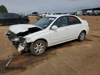 2008 Kia Spectra EX with VIN KNAFE121885516142, listed as a Copart auction lot 47622295 with 184,822 mi miles and Salvage Title. Bid and sale history available at carsss.com. Image 1.