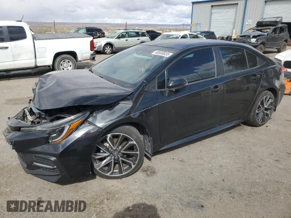 2020 Toyota Corolla SE with VIN 5YFS4RCE6LP043227, listed as a Copart auction lot 48500835 with 39,330 mi miles and Salvage Title. Bid and sale history available at carsss.com. Image 1.