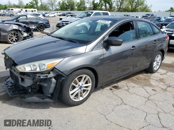 2018 Ford Focus SE z VIN 1FADP3F24JL204488, wystawiony jako Copart lot #54733625 z przebiegiem Nie podano mil oraz Szkoda całkowita • Salvage title. Historia ofert i sprzedaży dostępna na DreamBid. Obrazek 1.