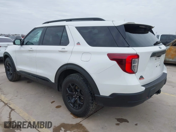 2023 Ford Explorer Timberline with VIN 1FMSK8JH1PGB89065, listed as a IAAI auction lot 41560202 with 21,831 mi miles. Bid and sale history available at carsss.com. Image 3.