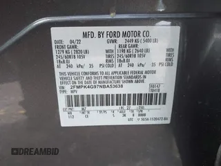 2022 Ford Edge SE z VIN 2FMPK4G97NBA53638, wystawiony jako IAAI lot #41799936 z przebiegiem 35 222 mil mil oraz . Historia ofert i sprzedaży dostępna na DreamBid. Obrazek 9.