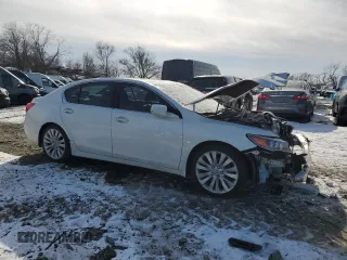 2014 Acura RLX Tech Pkg with VIN JH4KC1F52EC000420, listed as a Copart auction lot 42167635 with 159,839 mi miles and Salvage Title. Bid and sale history available at carsss.com. Image 4.