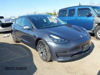 2023 Tesla Model 3 with VIN 5YJ3E1EA7PF447409, listed as a IAAI auction lot 41965416 with 40,033 mi miles and . Bid and sale history available at DreamBid. Image 1.