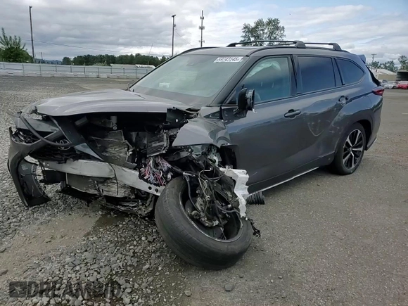 2021 Toyota Highlander XSE with VIN 5TDJZRBH0MS104704, listed as a Copart auction lot 59743145 with Not provided miles and Salvage title. Bid and sale history available at DreamBid. Image 14.