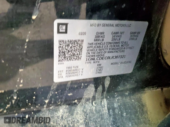 2020 Chevrolet Tahoe Commercial z VIN 1GNLCDEC0LR307321, wystawiony jako Copart lot #57272485 z przebiegiem 124 925 mil mil oraz Szkoda całkowita • Salvage title. Historia ofert i sprzedaży dostępna na DreamBid. Obrazek 13.