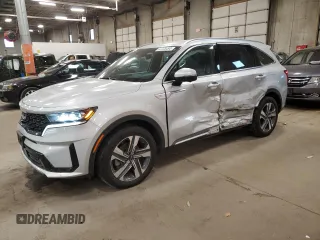 2023 Kia Sorento Hybrid SX Prestige with VIN KNDRKDLG1P5170947, listed as a Copart auction lot 87068494 with 27,364 mi miles and Salvage Title. Bid and sale history available at carsss.com. Image 1.