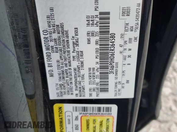 2014 Ford Fusion SE with VIN 3FA6P0HD6ER364580, listed as a Copart auction lot 46416075 with 137,173 mi miles and Clean Title. Bid and sale history available at DreamBid. Image 13.