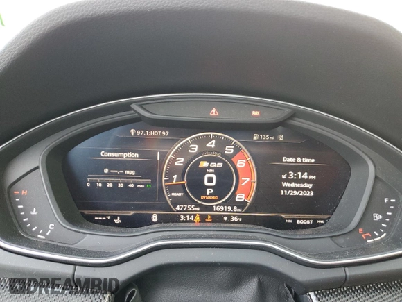 2018 Audi SQ5 Prestige with VIN WA1C4AFY1J2137470, listed as a Copart auction lot 77883803 with 47,755 mi miles and . Bid and sale history available at DreamBid. Image 9.