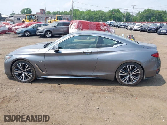 2020 Infiniti Q60 Luxe with VIN JN1EV7EKXLM340458, listed as a IAAI auction lot 42450765 with 64,048 mi miles and . Bid and sale history available at DreamBid. Image 14.