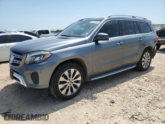 2018 Mercedes-Benz GLS 450 with VIN 4JGDF6EE0JB011217, listed as a Copart auction lot 55772345 with 91,542 mi miles and Salvage title. Bid and sale history available at DreamBid. Image 1.