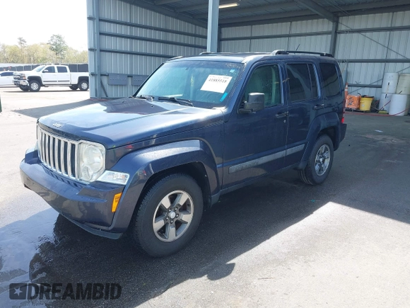 2008 Jeep Liberty Sport with VIN 1J8GN28K28W144152, listed as a IAAI auction lot 41885518 with 160,457 mi miles. Bid and sale history available at carsss.com. Image 2.