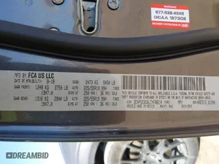 2018 Dodge Journey SXT with VIN 3C4PDCBG8JT476614, listed as a IAAI auction lot 41761660 with 86,443 mi miles. Bid and sale history available at carsss.com. Image 9.