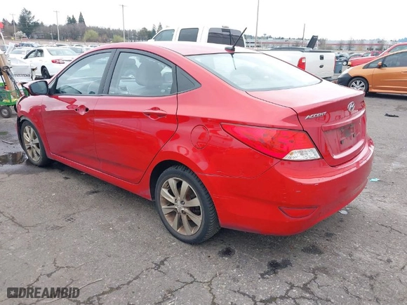 2012 Hyundai Accent GLS with VIN KMHCU4AE7CU132765, listed as a IAAI auction lot 41774742 with 120,294 mi miles. Bid and sale history available at carsss.com. Image 3.