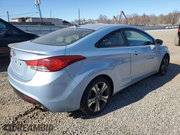 2013 Hyundai Elantra Coupe GS PZEV with VIN KMHDH6AE0DU006527, listed as a Copart auction lot 80030314 with 110,321 mi miles and Salvage Title. Bid and sale history available at carsss.com. Image 3.