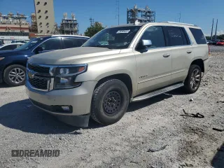 2015 Chevrolet Tahoe LTZ z VIN 1GNSCCKC3FR612794, wystawiony jako Copart lot #56589635 z przebiegiem Nie podano mil oraz Czysty tytuł • Clean title. Historia ofert i sprzedaży dostępna na DreamBid. Obrazek 1.