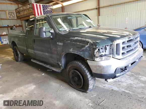 2001 Ford Super Duty F-250 XL with VIN 1FTNX21L81ED76472, listed as a Copart auction lot 46897535 with 124,250 mi miles and Salvage Title. Bid and sale history available at carsss.com. Image 4.