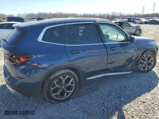 2022 BMW X3 sDrive30i with VIN 5UX43DP09N9M38426, listed as a Copart auction lot 46523435 with 45,306 mi miles and Salvage Title. Bid and sale history available at carsss.com. Image 3.