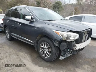 2014 Infiniti QX60 with VIN 5N1AL0MMXEC509166, listed as a IAAI auction lot 41668998 with 122,687 mi miles. Bid and sale history available at carsss.com. Image 1.