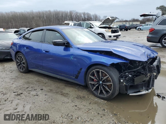 2024 BMW 4 Series M440i with VIN WBA63AW01RFR21066, listed as a Copart auction lot 44224145 with 12,943 mi miles and Salvage Title. Bid and sale history available at DreamBid. Image 4.
