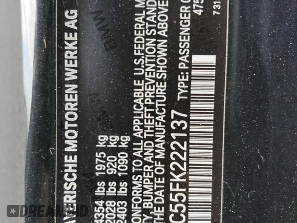 2015 BMW 4 Series 428i z VIN WBA3N7C55FK222137, wystawiony jako Copart lot #47128565 z przebiegiem 116 340 mil mil oraz Szkoda całkowita • Salvage title. Historia ofert i sprzedaży dostępna na DreamBid. Obrazek 12.