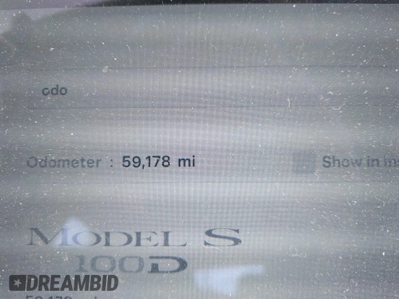 2019 Tesla Model S 75D with VIN 5YJSA1E22KF300407, listed as a IAAI auction lot 40034839 with 59,178 mi miles and . Bid and sale history available at DreamBid. Image 7.