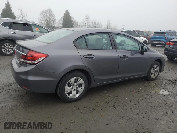 2014 Honda Civic Sedan LX with VIN 19XFB2F59EE263752, listed as a Copart auction lot 88976505 with 139,897 mi miles and Salvage Title. Bid and sale history available at carsss.com. Image 3.