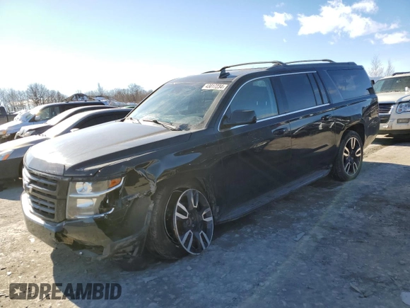 2019 Chevrolet Suburban Premier with VIN 1GNSKJKC7KR146871, listed as a Copart auction lot 43017234 with 96,965 mi miles and Salvage Title. Bid and sale history available at DreamBid. Image 1.