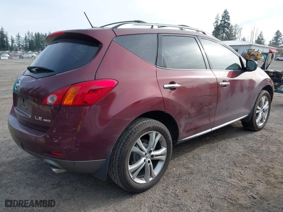 2009 Nissan Murano SL with VIN JN8AZ18W39W144701, listed as a IAAI auction lot 42014230 with 89,063 mi miles. Bid and sale history available at carsss.com. Image 4.