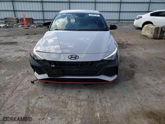 2023 Hyundai Elantra N with VIN KMHLW4AK6PU012395, listed as a Copart auction lot 72994734 with 9,096 mi miles and Salvage Title. Bid and sale history available at carsss.com. Image 11.