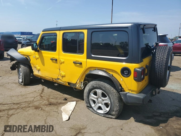 2020 Jeep Wrangler Unlimited Willys z VIN 1C4HJXDG1LW265611, wystawiony jako Copart lot #67928914 z przebiegiem 73 516 mil mil oraz Szkoda całkowita • Salvage title. Historia ofert i sprzedaży dostępna na DreamBid. Obrazek 2.
