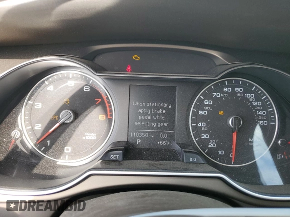 2014 Audi A4 Premium with VIN WAUAFAFLXEN014201, listed as a Copart auction lot 55727995 with 110,350 mi miles and Salvage title. Bid and sale history available at DreamBid. Image 9.