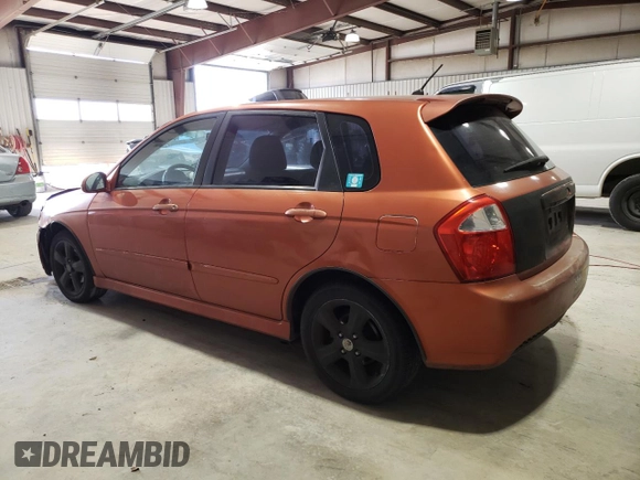 2007 Kia Spectra with VIN KNAFE161775008415, listed as a Copart auction lot 76591404 with 221,117 mi miles and Clean Title. Bid and sale history available at carsss.com. Image 2.